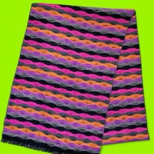 Vintage Y2K Chelsey By Joseph Pink & Orange Colorful Silk Fashion Scarf